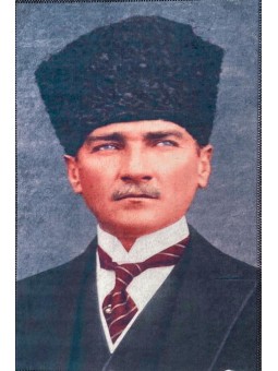 Dekoratif Sünger dolgulu Duvar Halısı ATATÜRK Kalpak Portre 80x120 cm