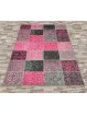 Kaymaz Taban Halı yıkanabilir Şönil Patchwork Pembe tonlarda