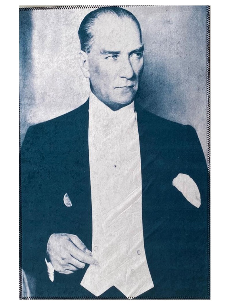 Dekoratif Sünger dolgulu Duvar Halısı ATATÜRK Portre 80x120 cm