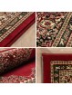 Klasik desenli Salon Halısı Dokuma Halı Iran tarzı Madalyon süsleme Bordo Krem