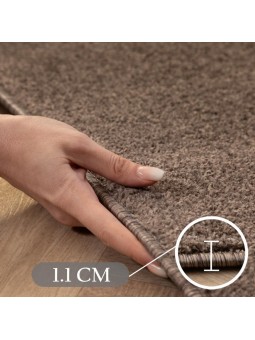Modern Halı Salon Mutfak Oda Büro Halısı Yumuşak Kısa Havlı Kırçıllı Desen Açık Kahverengi