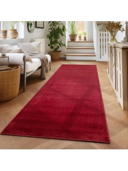 Modern Halı Salon Mutfak Oda Büro Halısı Yumuşak Kısa Havlı Kırçıllı Desen Bordo Kırmızı