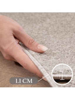 Modern Halı Salon Mutfak Oda Büro Halısı Yumuşak Kısa Havlı Kırçıllı Desen Krem