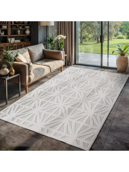 Krem Sisal Zigzag desenli Halı İç Dış Mekan Teras Balkon Salon Mutfak Oda Çocuk Halısı